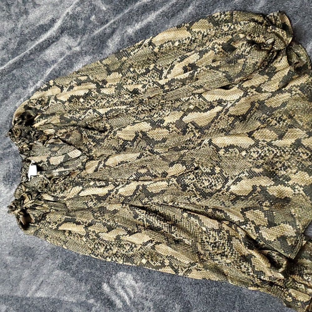 Sheer snakeskin shirt